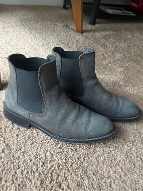 Gray Suede Chelsea Boots - Cavalier